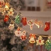 Merry Christmas! Santa Claus, led light strings, colorful lights, Christmas lights, ironwork, Christmas decorative lights, Christmas tree light strings Application Scenario